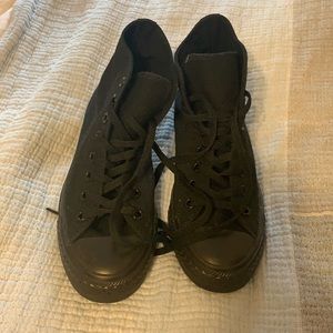 Converse All Black High Top Chuck Taylor’s 9 New